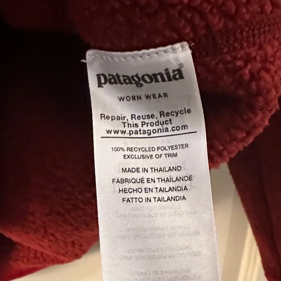 Patagonia Men's XXXL Vibrant Red Zip-Up Sweater - Picture 6 of 12